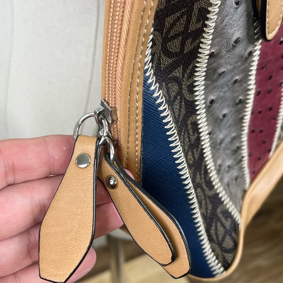 GIANI BERNINI Patchwork Stripe Dome Satchel Bag - Picture 4 of 12